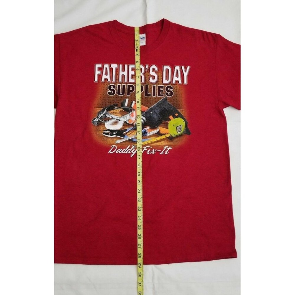 Gildan Red Short Sleeve Father's Day Supplies Daddy Fix-It T-Shirt Large‎ NWOT - Picture 5 of 8